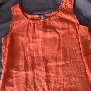 Sleeveless linen J Jill relaxed fitting top